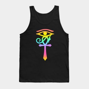 Egyptian symbol Ankh with Eye of Horus Tank Top